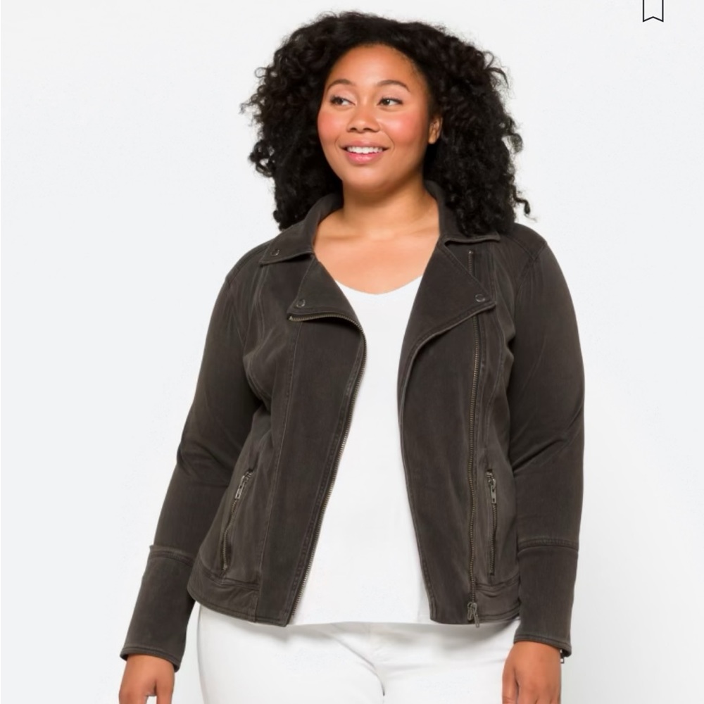 Liverpool Moto Denim Jacket, 1X